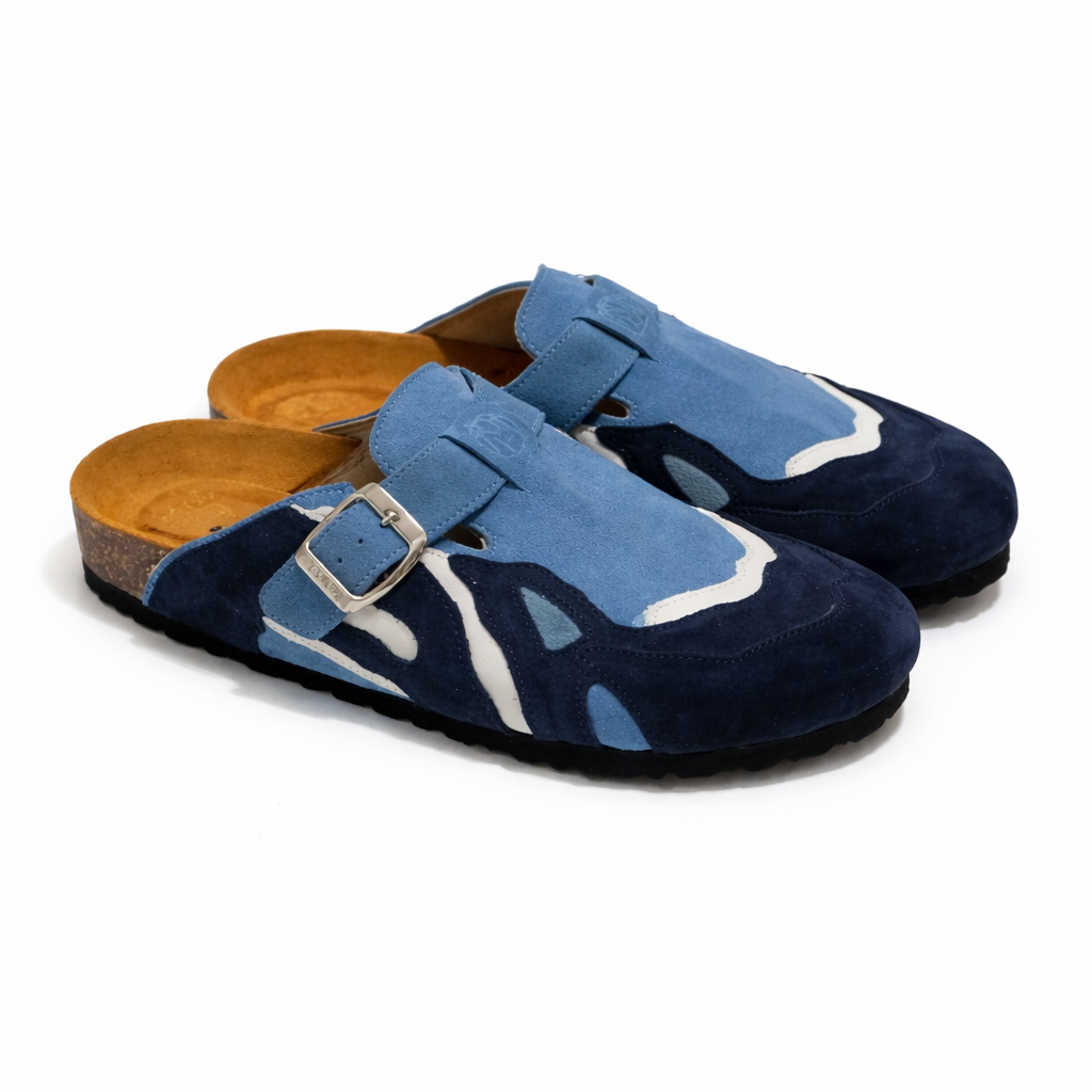 Pellmaro Sabot en suède Bleu