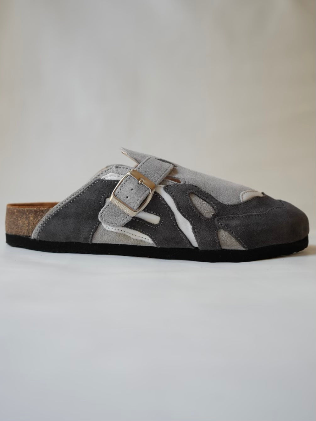 Pellmaro Sabots Daim Gris Blanc