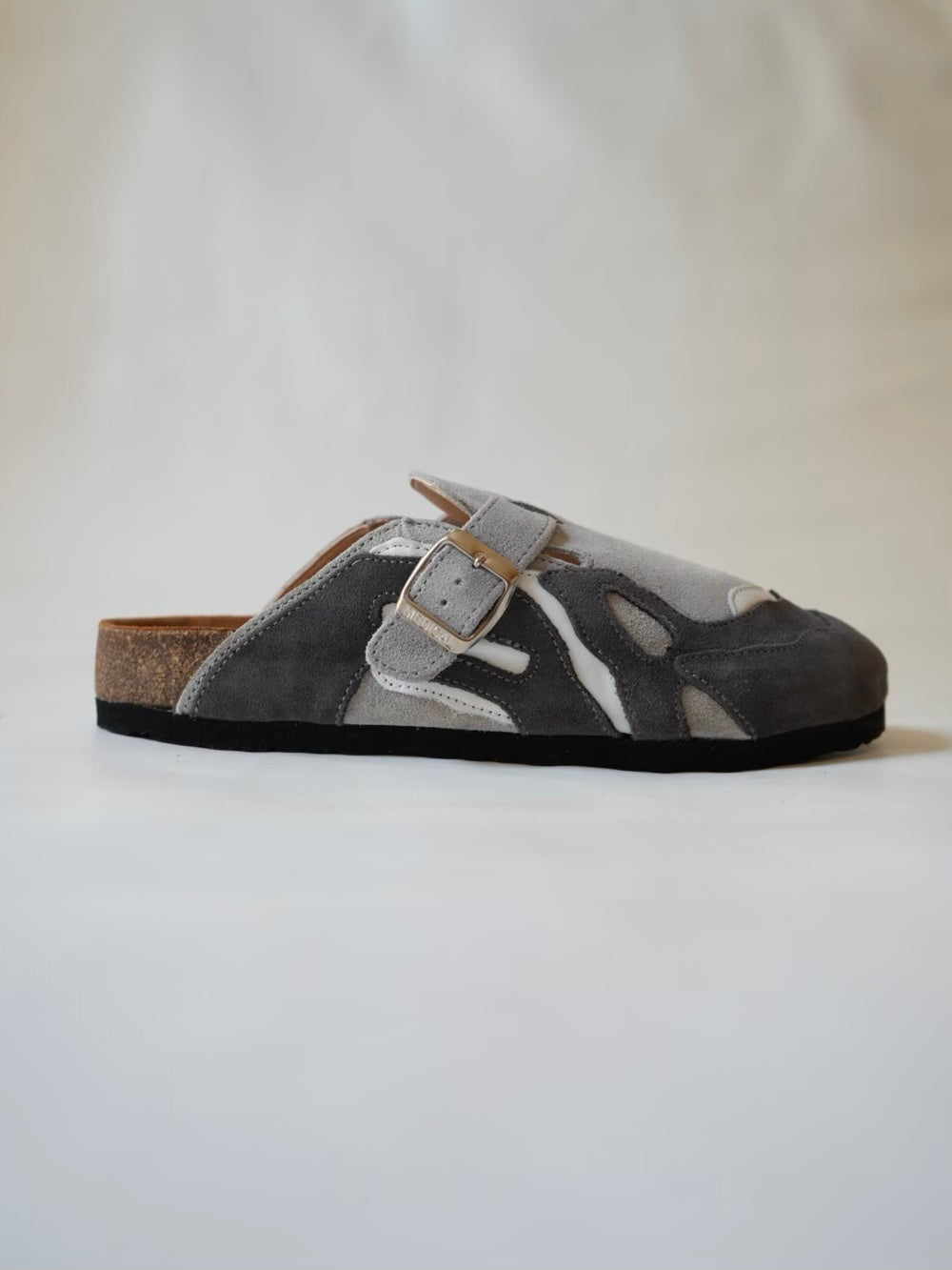 Pellmaro Sabots Daim Gris Blanc