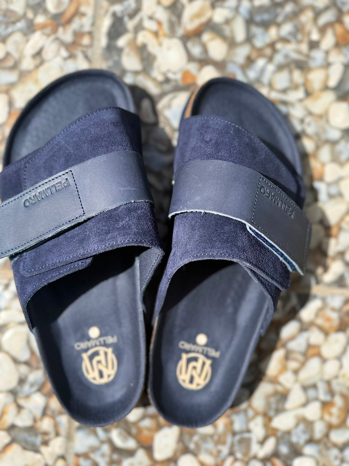 Pellmaro Sandales Daim Bleu Marine